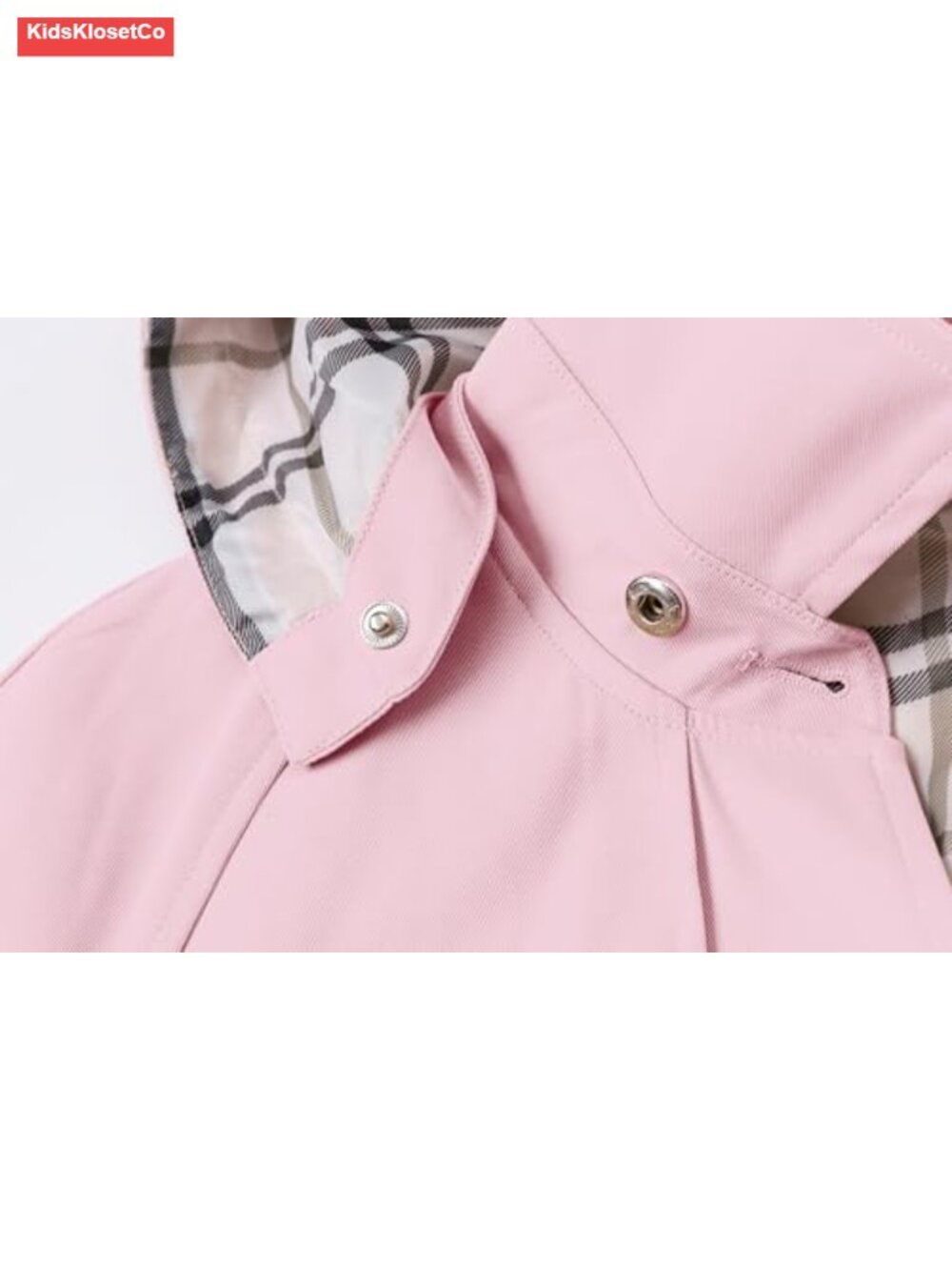 Girls Waterproof Trench Coat Hooded Rain Jacket Long Sleeve - Picture 3 of 6